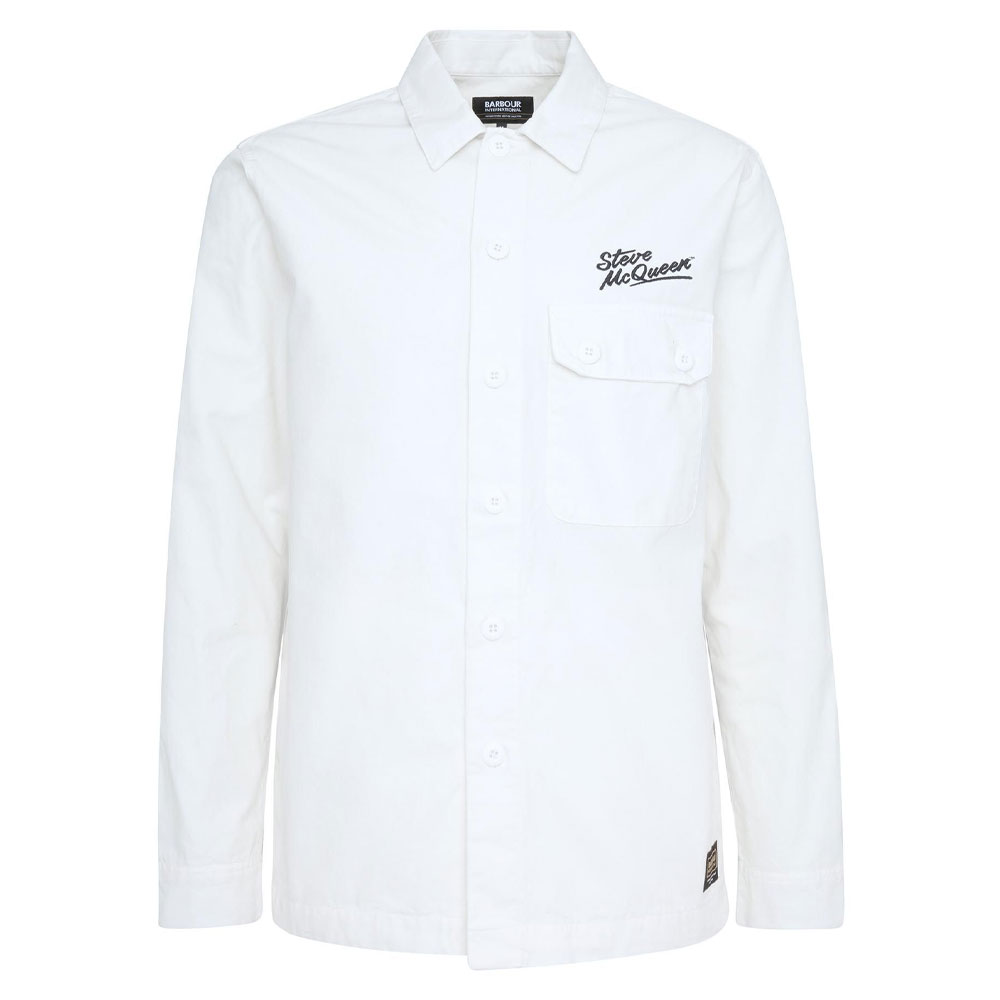 Heren Overshirt Morand Garment Dyed Whisper White | Barbour International
