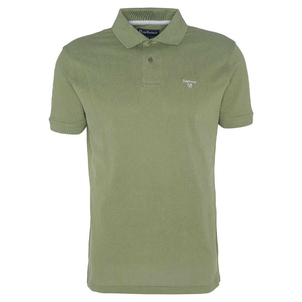 Heren Polo Lightweight Sports Burnt Olive | Barbour