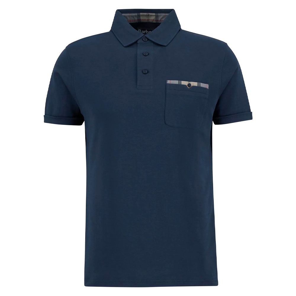Heren Polo Tailored Premium Corpatch Navy | Barbour
