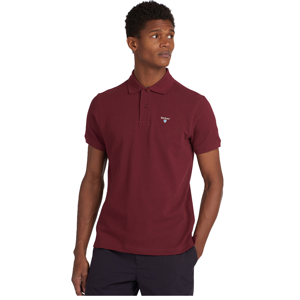 Heren Polo Tartan Pique Ruby | Barbour