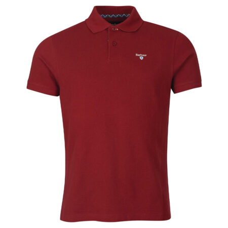 Heren Polo Tartan Pique Wine | Barbour