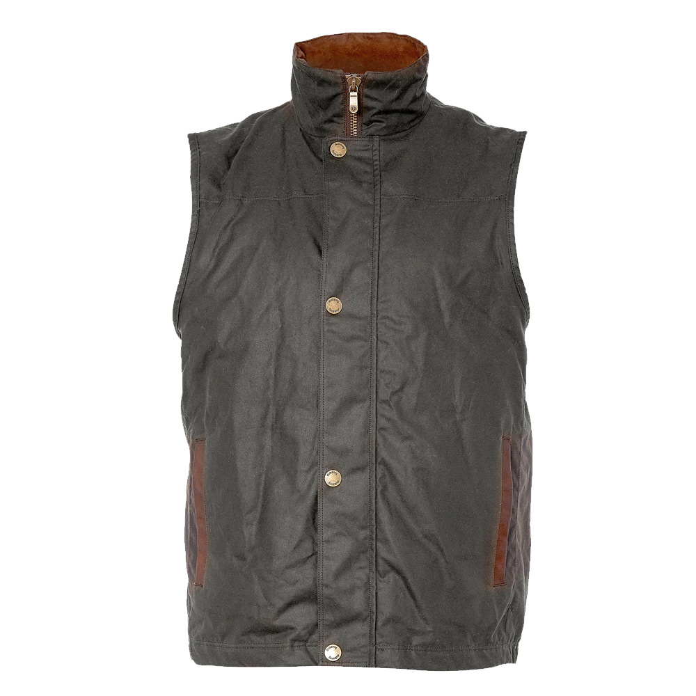 Heren Wax Bodywarmer Mayfly Olive | Dubarry