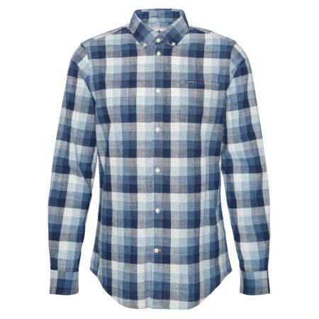 Heren blouse Hillroad Tailored Navy | Barbour