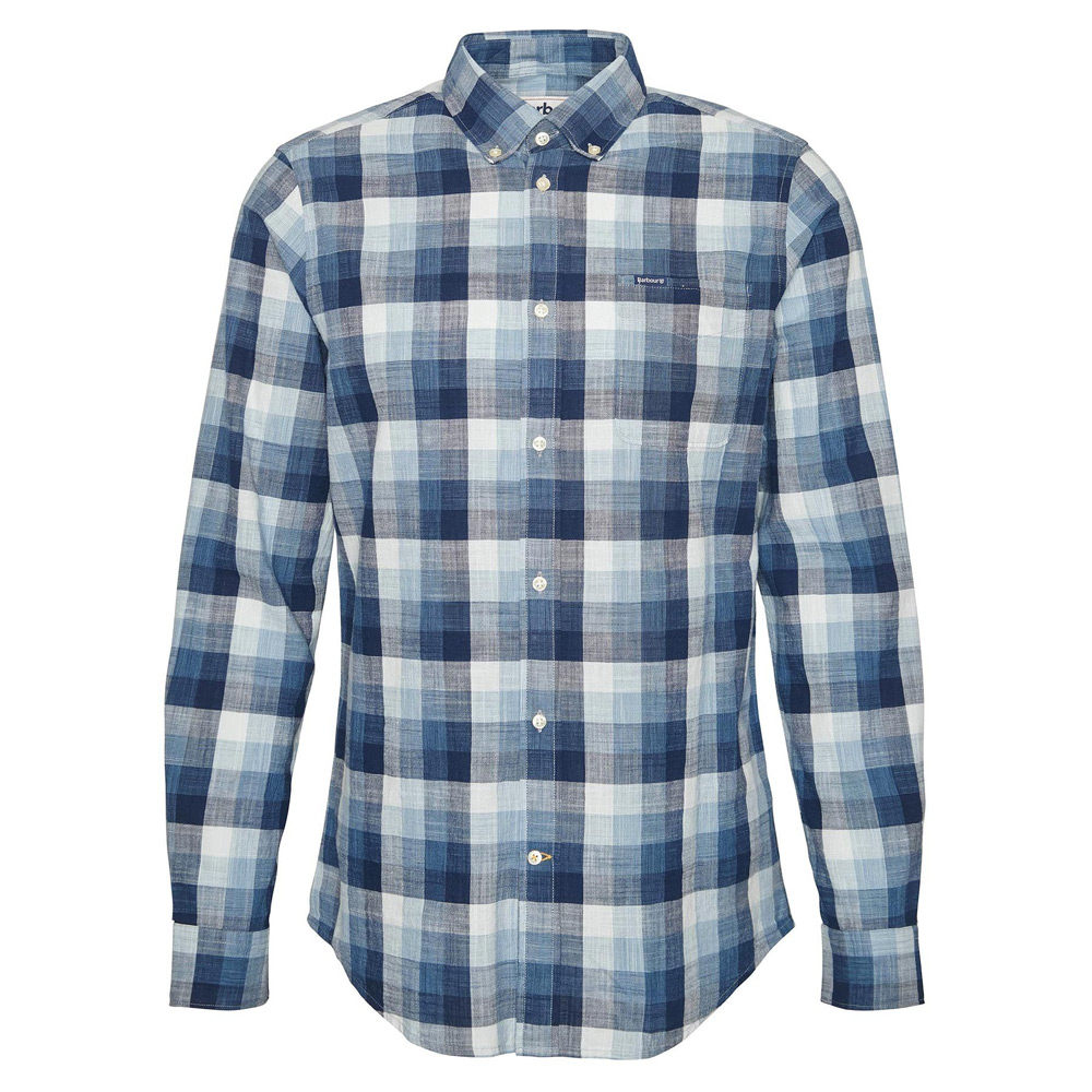 Heren blouse Hillroad Tailored Navy | Barbour