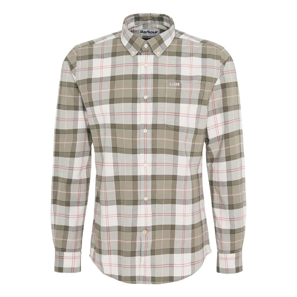 Heren blouse Lewis Tailored Glenmore Olive | Barbour
