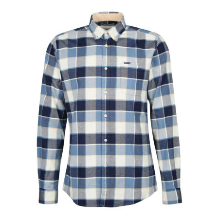 Heren blouse Valley taillored blue | Barbour