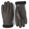 Heren handschoen Deerskin Primaloft Rib dk bruin | Hestra