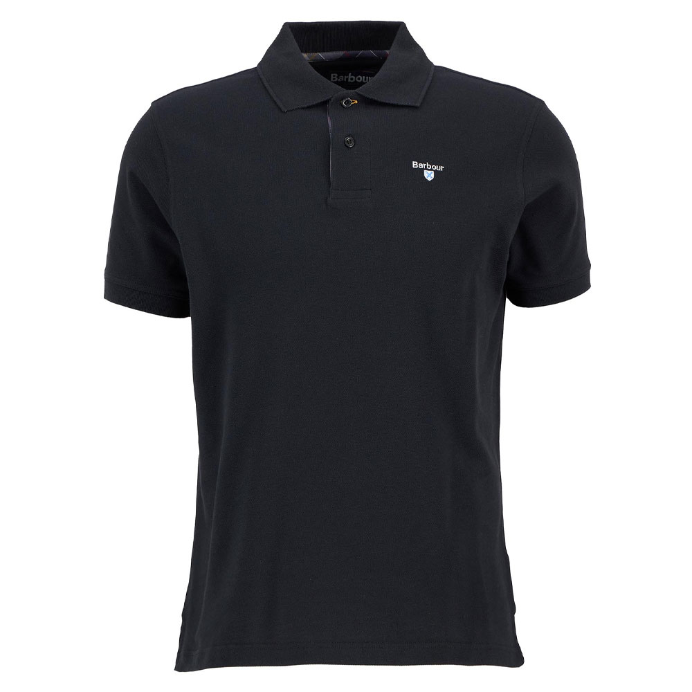 Heren polo Tartan Pique Black/ Modern | Barbour