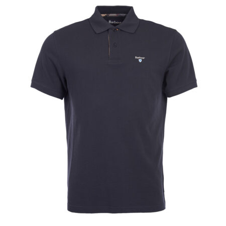 Heren polo Tartan Pique navy | Barbour