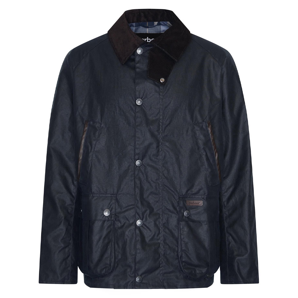 Heren waxjas Halton Navy | Barbour