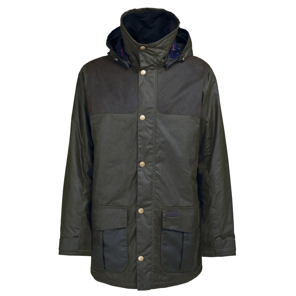 Heren waxjas Ollerton Olive | Barbour