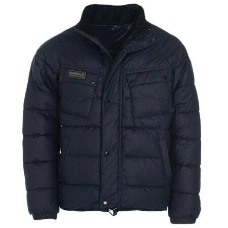 Heren waxjas Transmission Hoxton Baffle Night sky | Barbour International