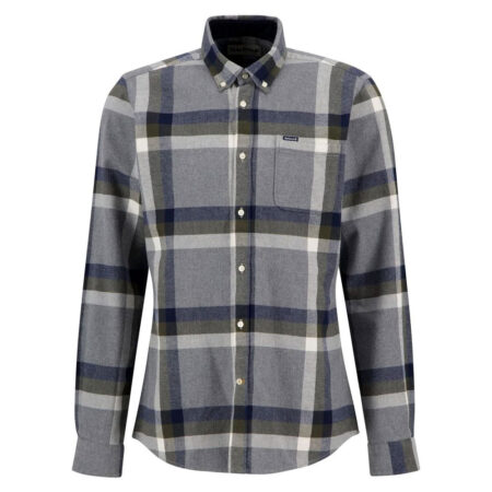 Herenblouse Folley Light Grey Marl Tailored fit | Barbour