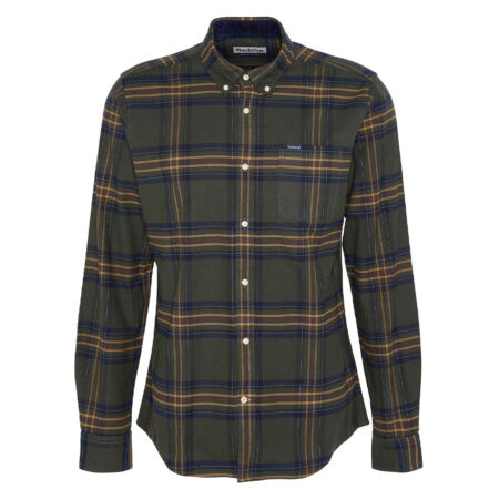 Herenblouse Portdown Olive Tailored fit | Barbour