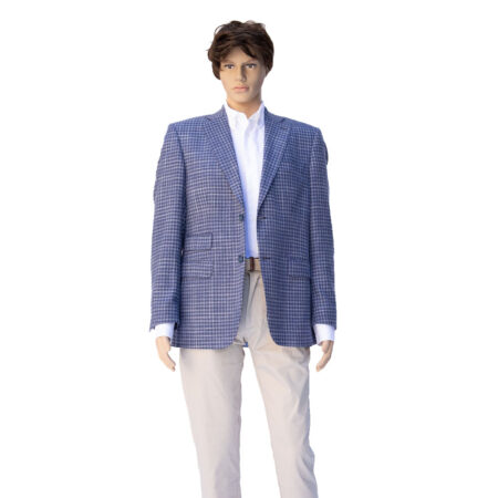 Herencolbert blauw ruit maat 48-54 | Bostonian