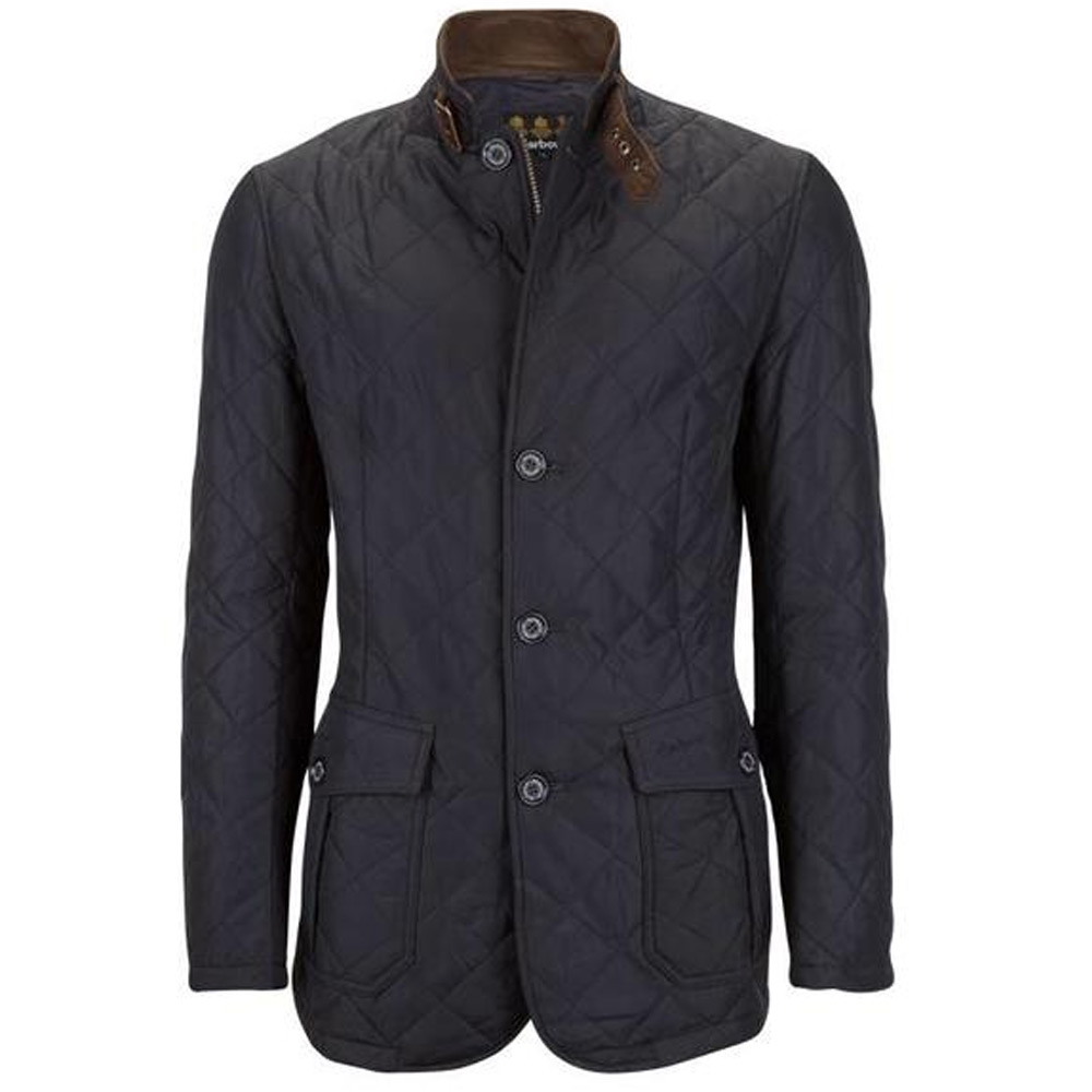 Herenjas Quilted Lutz Navy | Barbour