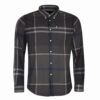 Herenshirt Dunoon tailored fit Graphite | Barbour