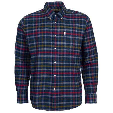 Herenshirt Hadlo Navy | Barbour
