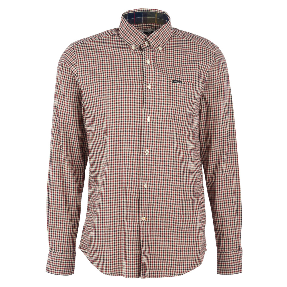 Herenshirt Padshaw Tailored fit Ecru | Barbour