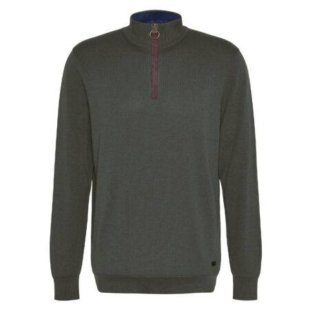 Herentrui Bayfield Half Zip Mid Olive | Barbour