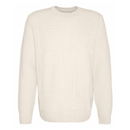 Herentrui Casey Cable Crew Whisper White | Barbour
