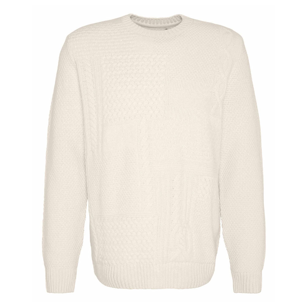 Herentrui Casey Cable Crew Whisper White | Barbour