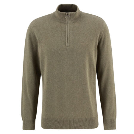 Herentrui Cotton half zip Smokey Olive | Barbour