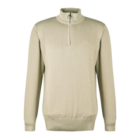 Herentrui Cotton half zip washed stone | Barbour