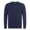 Herentrui Essential lambswool V neck Navy | Barbour
