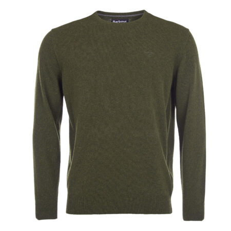 Herentrui Essential lambswool crew neck Seaweed | Barbour