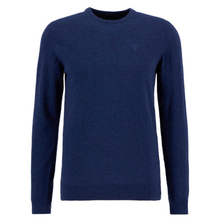 Herentrui Essential lambswool crew neck deep blue | Barbour