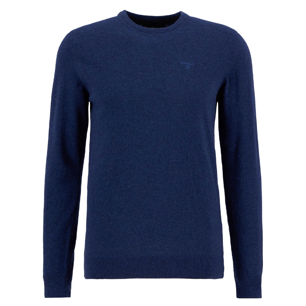 Herentrui Essential lambswool crew neck deep blue | Barbour
