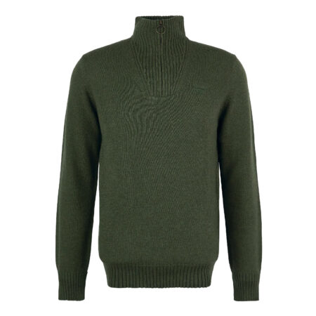 Herentrui Essential lambswool half zip Olive | Barbour