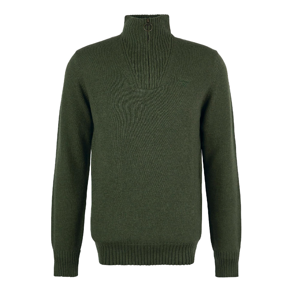 Herentrui Essential lambswool half zip Olive | Barbour