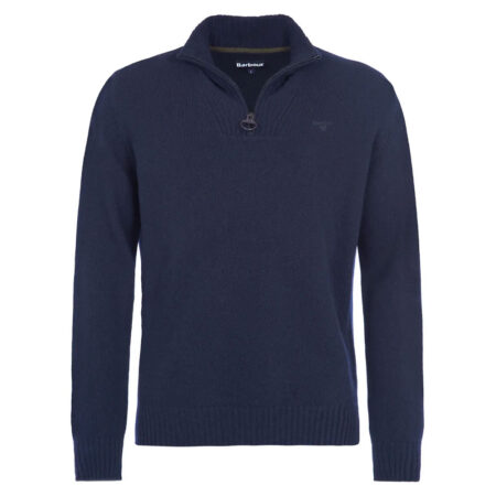 Herentrui Essential lambswool half zip navy | Barbour