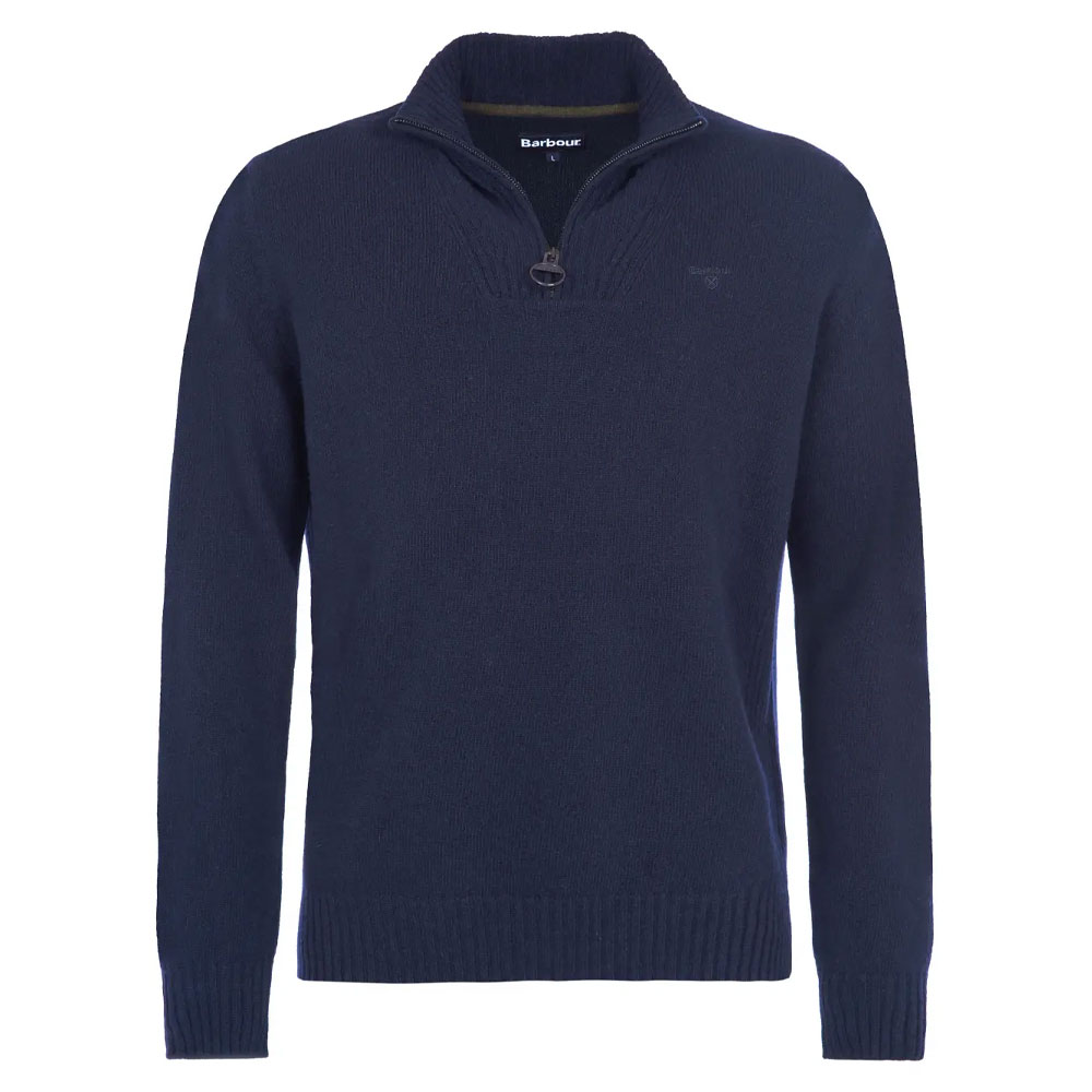 Herentrui Essential lambswool half zip navy | Barbour