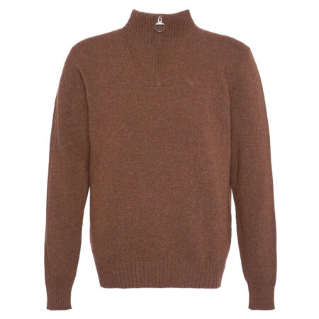 Herentrui Essential lambswool half zip sandstone | Barbour