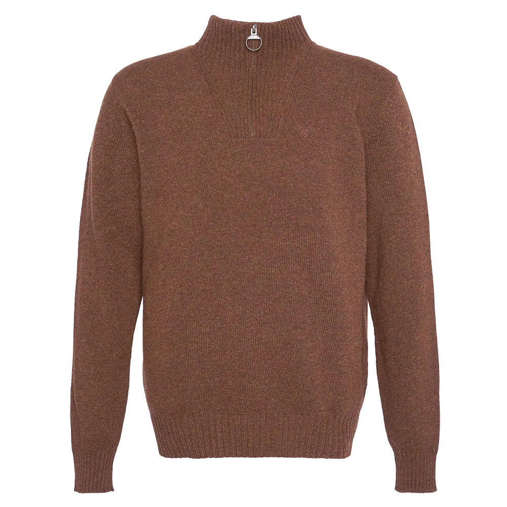 Herentrui Essential lambswool half zip sandstone | Barbour