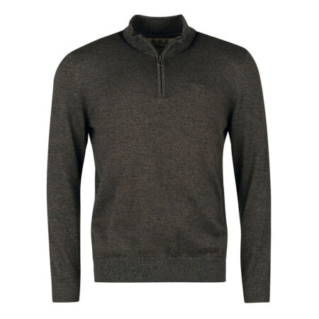 Herentrui Firle Half Zip Olive Marl | Barbour