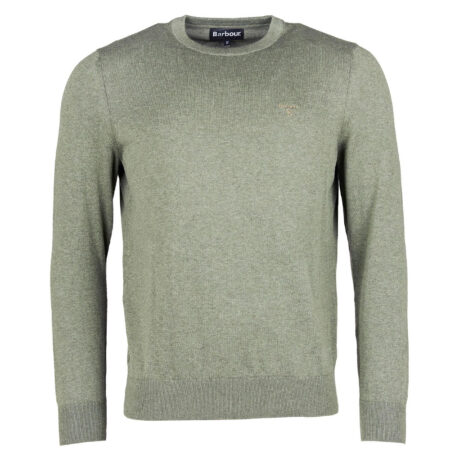 Herentrui Light Cotton Crew Moss | Barbour