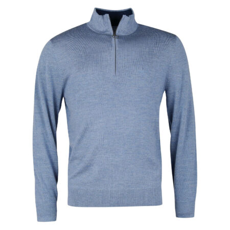 Herentrui Loyton Merino Half Zip Denim Blue | Barbour