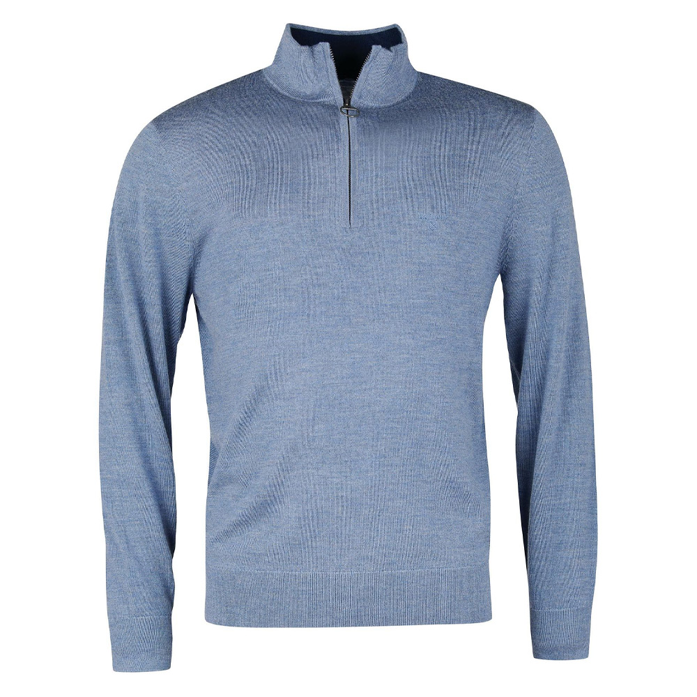Herentrui Loyton Merino Half Zip Denim Blue | Barbour