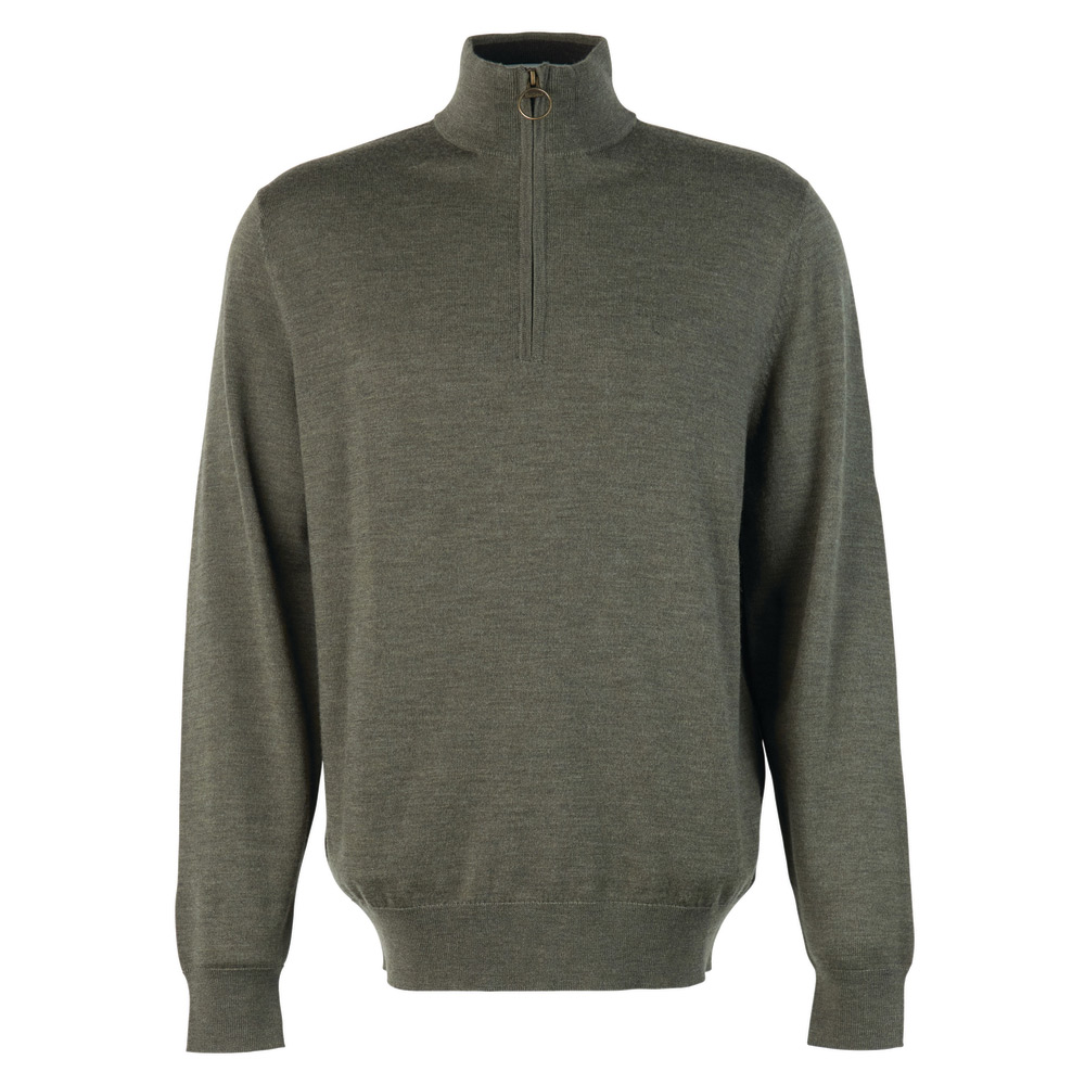Herentrui Loyton Merino Half Zip Olive Marl | Barbour