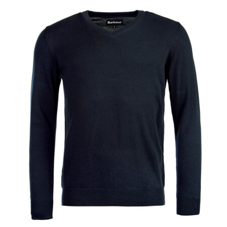 Herentrui Pima cotton V neck navy | Barbour