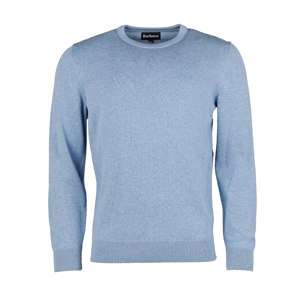 Herentrui Pima cotton crew neck Dk Chambray | Barbour