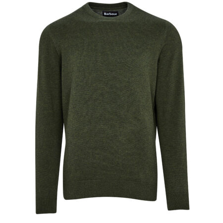 Herentrui Pima cotton crew neck Rifle Green Marl | Barbour