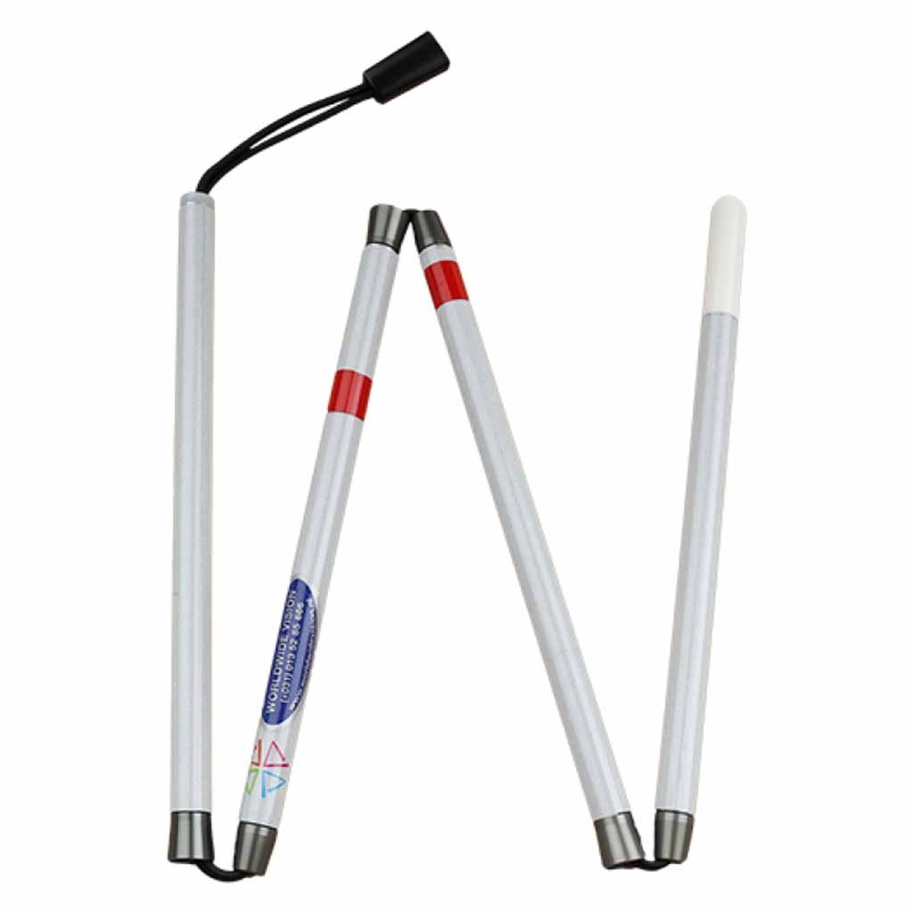 Herkenningsstok opvouwbaar in 4 delen - lengte 95 cm | Ambutech | Ambutech