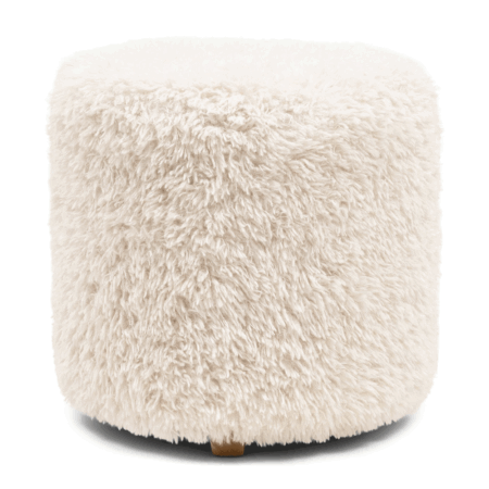 Hocker Bowery Faux Fur White | Riviera Maison