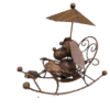 Hond in schommelstoel | DecoImport
