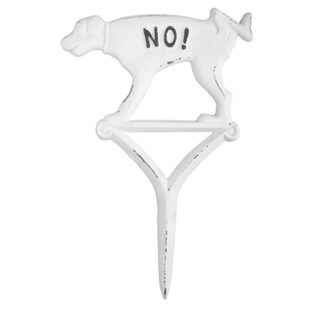 Hondenbordje niet plassen wit | Esschert Design